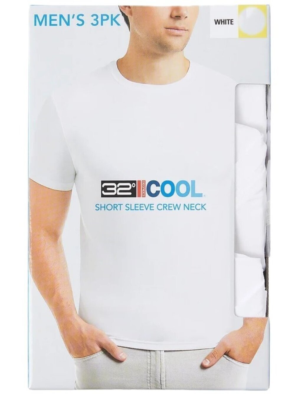 NWT - 32 Degrees White Men's Cool Tee, 3-pack – Size L